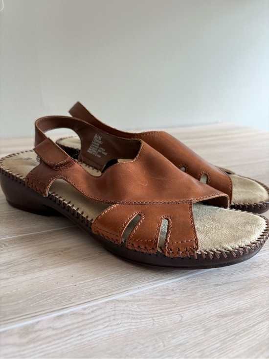 Naturalizer Shoes - Naturalizer Brown Leather Slingback Comfort Sandals Size 8.5 Lakeside Vacation